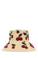 Cappello In Paglia Ricamato Cherryfic Di Valentino Garavani