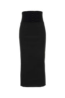 Dolce & Gabbana Black Satin Skirt