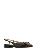 Valentino Garavani Two Tone Leather Valet Du Roe Ballerinas