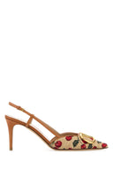 Valentino Garavani Embroidered Raffia V Logo Signature Pumps