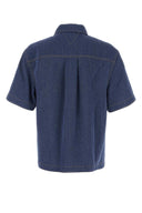 Camicia Drill Blu Melange di Bottega Veneta