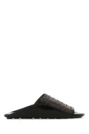 Bottega Veneta Brown Leather Wave Slippers
