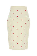 Bottega Veneta Embroidered Cotton Blend Skirt