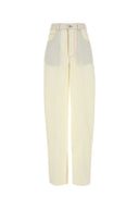 Pantalone Bottega Veneta in lana bianca