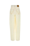 Pantalone Bottega Veneta in lana bianca