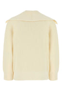 Bottega Veneta Cream Stretch Cotton Blend Cardigan
