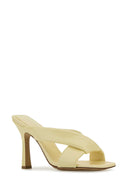Bottega Veneta Pastel Yellow Leather Riva Mules