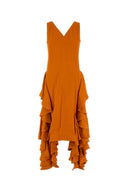 Bottega Veneta Orange Stretch Viscose Dress