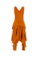 Bottega Veneta Orange Stretch Viscose Dress