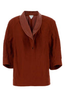 BOTTEGA VENETA TIZIANO RED VISCOSE BLEND 블라우스