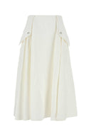 Bottega Veneta White Viscose Blend Skirt