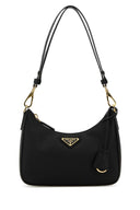Prada Black Leather Mini Prada Re Edition Shoulder Bag