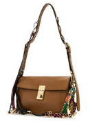 Prada Caramel Leather Small Prada Soft Sound Shoulder Bag