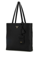 Prada Black Leather Shopping Bag