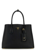 Prada Black Leather Small Double Handbag
