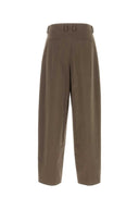 Salvatore Ferragamo Mud Stretch Cotton Wide Leg Pant
