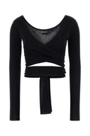 Salvatore Ferragamo Black Viscose Cardigan