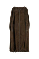 Salvatore Ferragamo Brown Suede Overcoat