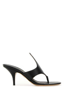 Salvatore Ferragamo Black Leather Lyrai Thong Mules