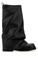 The Attico Black Leather Robin Boots