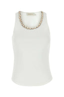 Zimmermann White Stretch Cotton Illuminate Tank Toque