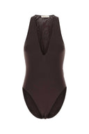 Brauner Dawning-Body aus Stretch-Viskose von Zimmermann