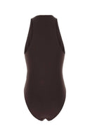 Brauner Dawning-Body aus Stretch-Viskose von Zimmermann