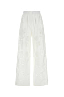 Magda Butrym White Poplin Wide Leg Pant