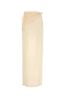 Magda Butrym Cream Stretch Lyocell Blend Skirt