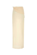 Magda Butrym Cream Stretch Lyocell Blend Skirt