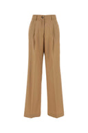 Pt Torino Camel Lyocell Blend Palazzo Pant