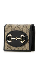 Gucci Gg Supreme Fabric And Leather Horsebit 1955 Wallet