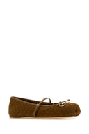 Gucci Biscuit Suede Ballerinas