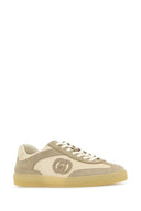 Gucci Two Tone Mesh And Suede Sneakers