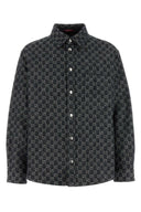 Camisa reversible de mezclilla bordada de Gucci