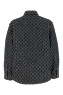Camisa reversible de mezclilla bordada de Gucci