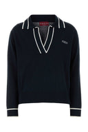 Gucci Midnight Blue Silk Blend Polo Shirt