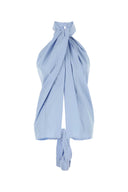 Stella Mc Cartney Light Blue Poplin Top
