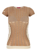 Diesel Camel Cotton Blend M Calai T Shirt