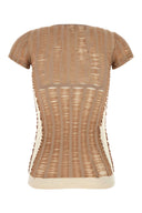 Diesel Camel Cotton Blend M Calai T Shirt