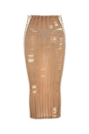 Diesel Camel Cotton Blend M Calina Skirt