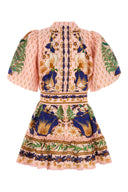 Farm Rio Printed Cotton Blend Mini Dress