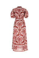 Farm Rio bedruckte Baumwolltropische Cameo -Hemdkleid aus Baumwolle