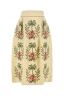 Farm Rio Cream Linen Blend Skirt