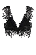 Alberta Ferretti Black Lace Crop Top