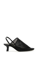 Loewe Black Mesh Petal Pumps