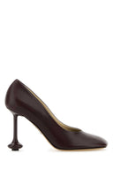 Loewe Burgundy Leather Toy Pumps