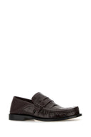 Loewe Burgundy Leather Campo Loafers