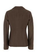 Fendi Mud Wool Blend Blazer