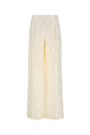 Fendi White Silk Wide Leg Pant